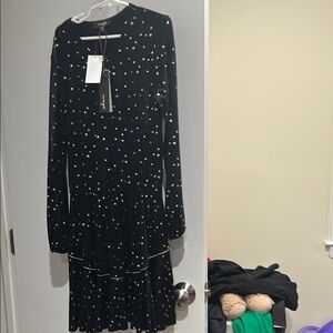 Black Star-Patterned Dress